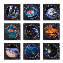 Load image into Gallery viewer, Window with a View – Set of 9 embroidered canvases
